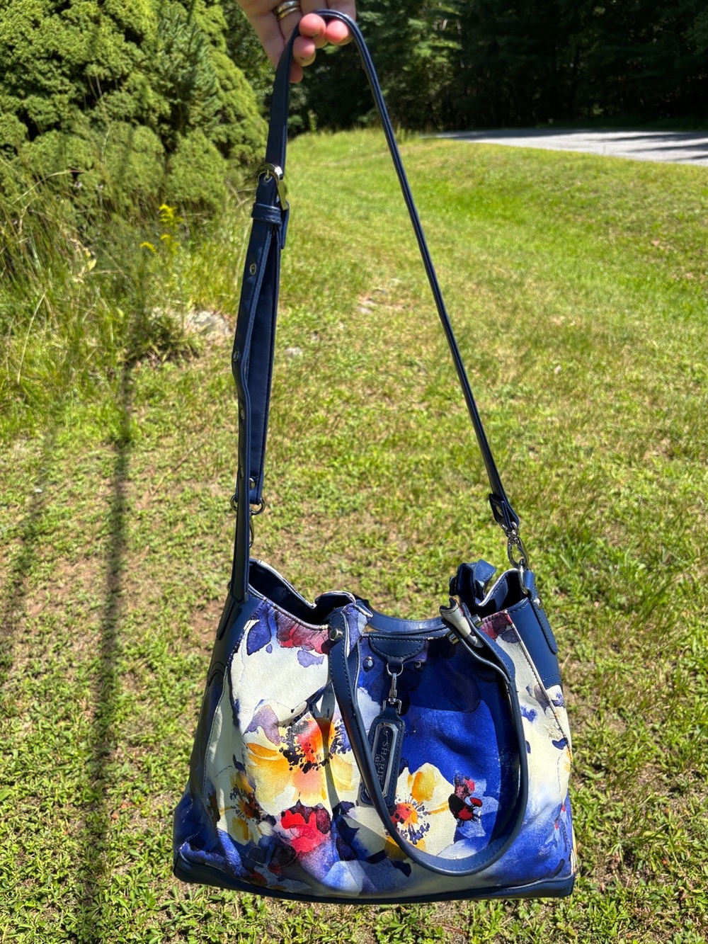 Sharif Leather Floral Crossbody Bag - Picture 17 of 17